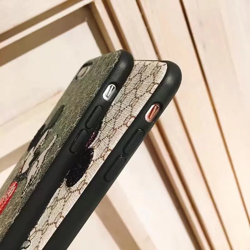 Роскошные X чехол для телефона Apple Iphone 7 8 6 плюс Вышитые Cute Микки и Минни Маус Мышь