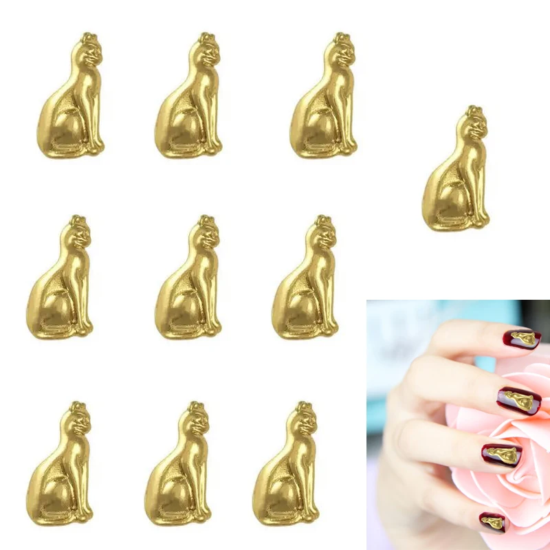 10 шт. сплав Дизайн ногтей Наклейки 3D DIY Nail аксессуары Типсы Аксессуары Красота