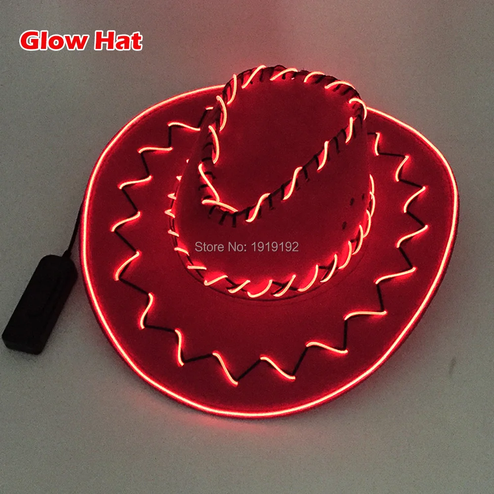 Новый стиль светящаяся Электролюминесцентная шляпа светодиодная ковбойская