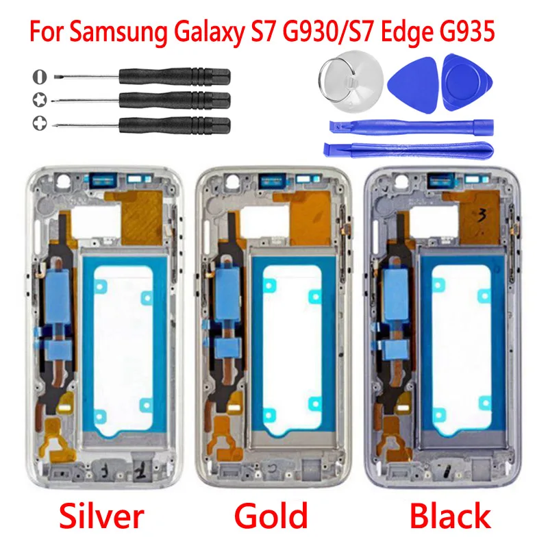 Новый край средней рамки для Samsung Galaxy S7 G930F Edge G935F средняя металлическая пластина