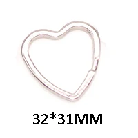 Key Ring-Heart BoYuTe(5 шт./лот) металлический железный ключ держатель Сплит Кольца Сердце Звезда брелок в форме Микки Diy аксессуары для украшений - Цвет: Key Ring-Heart