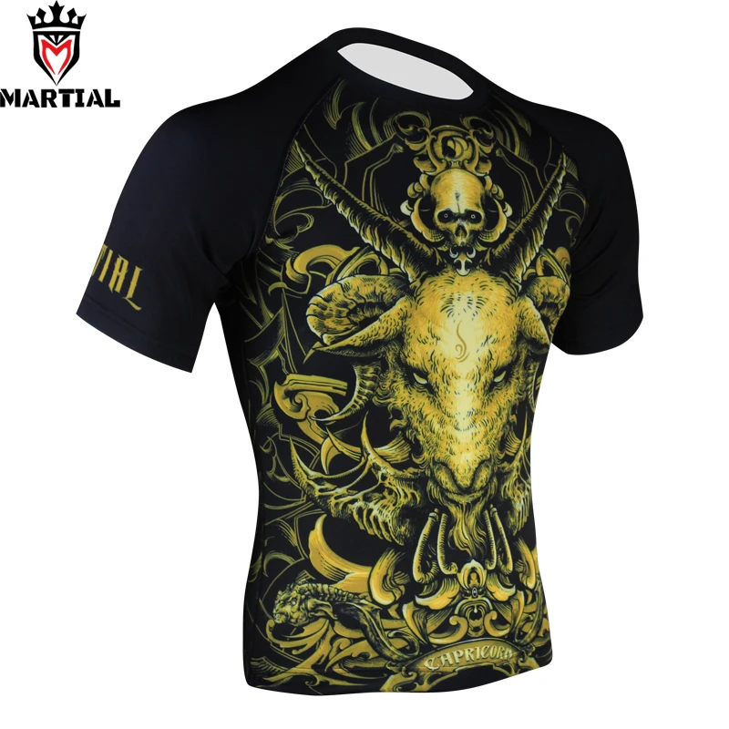 Боевые искусства: Capricorn оригинальный дизайн rashguard ММА футболки боксерские
