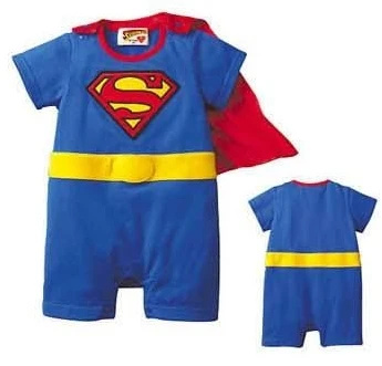 superman Комбинезон для маленьких мальчиков с изображением Супермена, Бэтмена, с короткими рукавами, с рисунком, Рождественский костюм на Хэллоуин, хлопковая летняя одежда для малышей - Цвет: superman