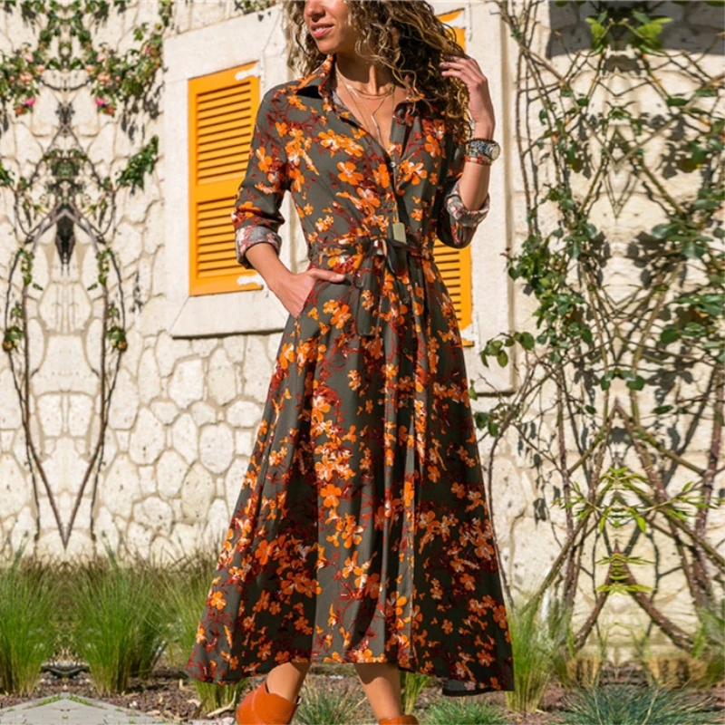 Женские вечерние платья с длинным рукавом модные богемные свободные рубашки