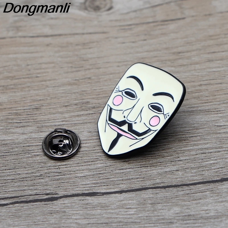 L3562 V для Vendetta Mask Horror булавки эмалированные булавки и броши для женщин и мужчин нагрудные булавки рюкзак сумки значки детские подарки ювелирные изделия