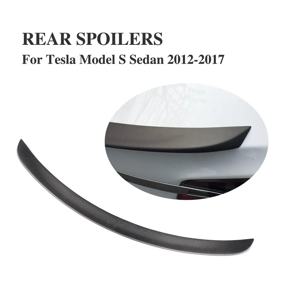 Задний спойлер для багажника из углеродного волокна крыло Tesla Model S Sedan 4 Door 2012 2018
