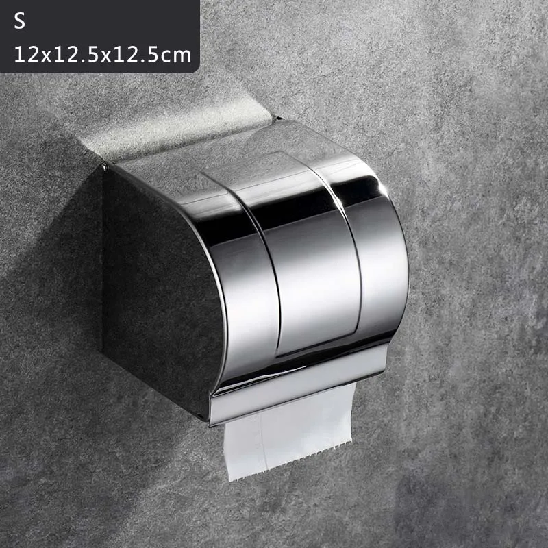 12x12.5x12.5cm S Креативный держатель для салфеток из нержавеющей стали, держатель для туалетной бумаги, водонепроницаемый держатель для туалетной бумаги - Цвет: 12x12.5x12.5cm S