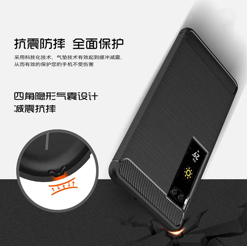 Для Meizu pro7 чехол углерода Волокно Телефон Чехол Мода для телефона Pro 7 задняя