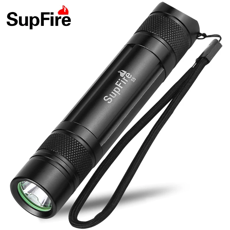 Мини фонарик Supfire S5 светодиодный фонарь Lampe карман для Sofirn Convoy S2 S9 Nitecore Linterna 18650