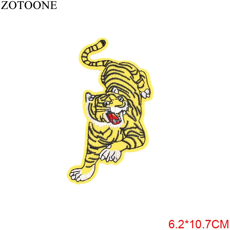 ZOTOONE животное патч волк наклейки с тигром Diy железо на одежду теплопередача аппликация вышитые аппликации накладки ткань G