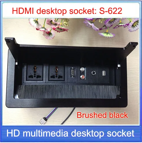 Двойная настольная аудиорозетка/HD HDMI USB интерфейс информационный выход/офисный