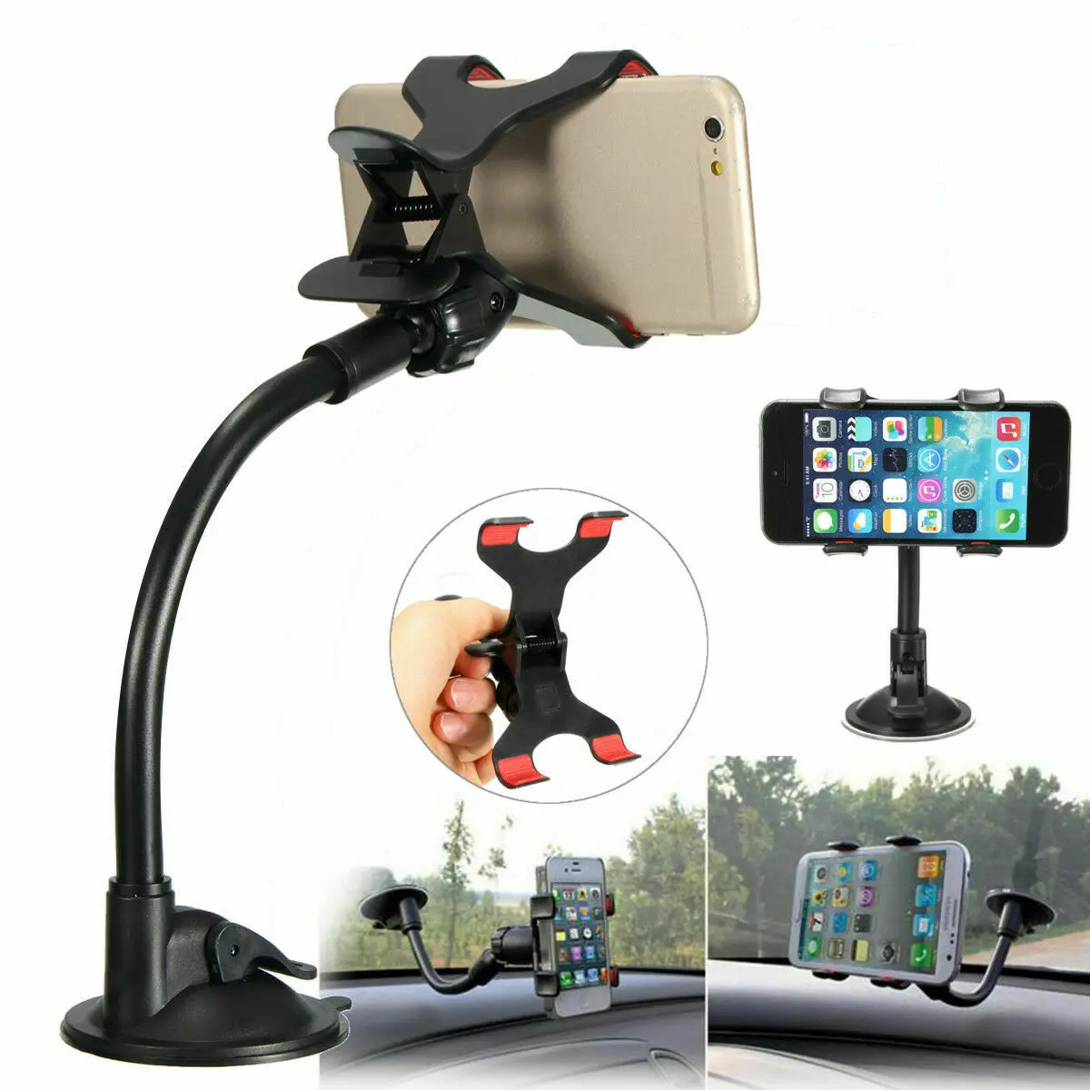 Универсальный держатель на лобовое стекло автомобиля для iPhone X 8 7 6 iPod GPS Samsung Note S8