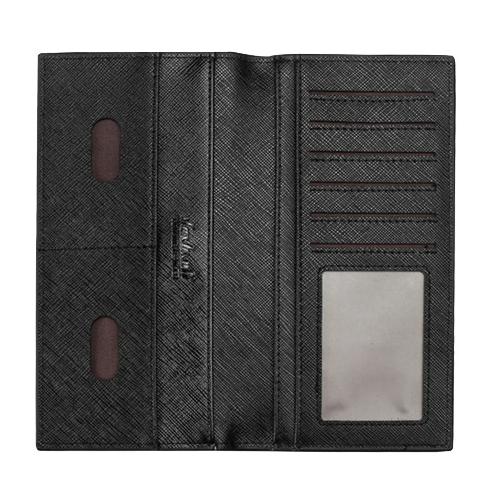 Женские и мужские кошельки кожаный удлиненный ультратонкий кошелек с