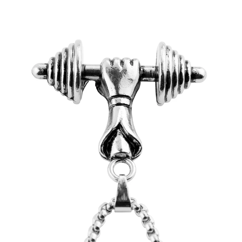 Для Мужчин's женщин гантели Подвески серебро мужчин Jewelry Ожерелья для подарки