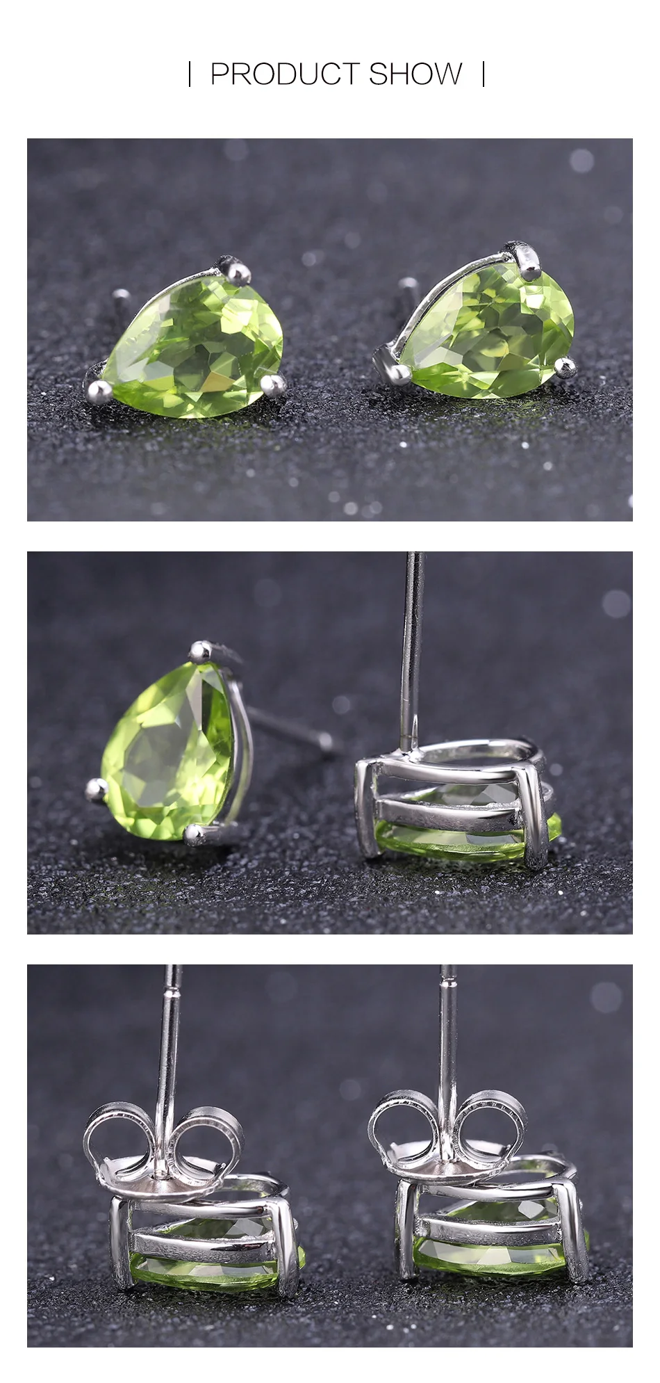 Жемчужные балетные серьги 6*8 мм 2.42Ct натуральный зеленый перидот драгоценный камень серьги гвоздики 925 пробы серебро модные для женщин