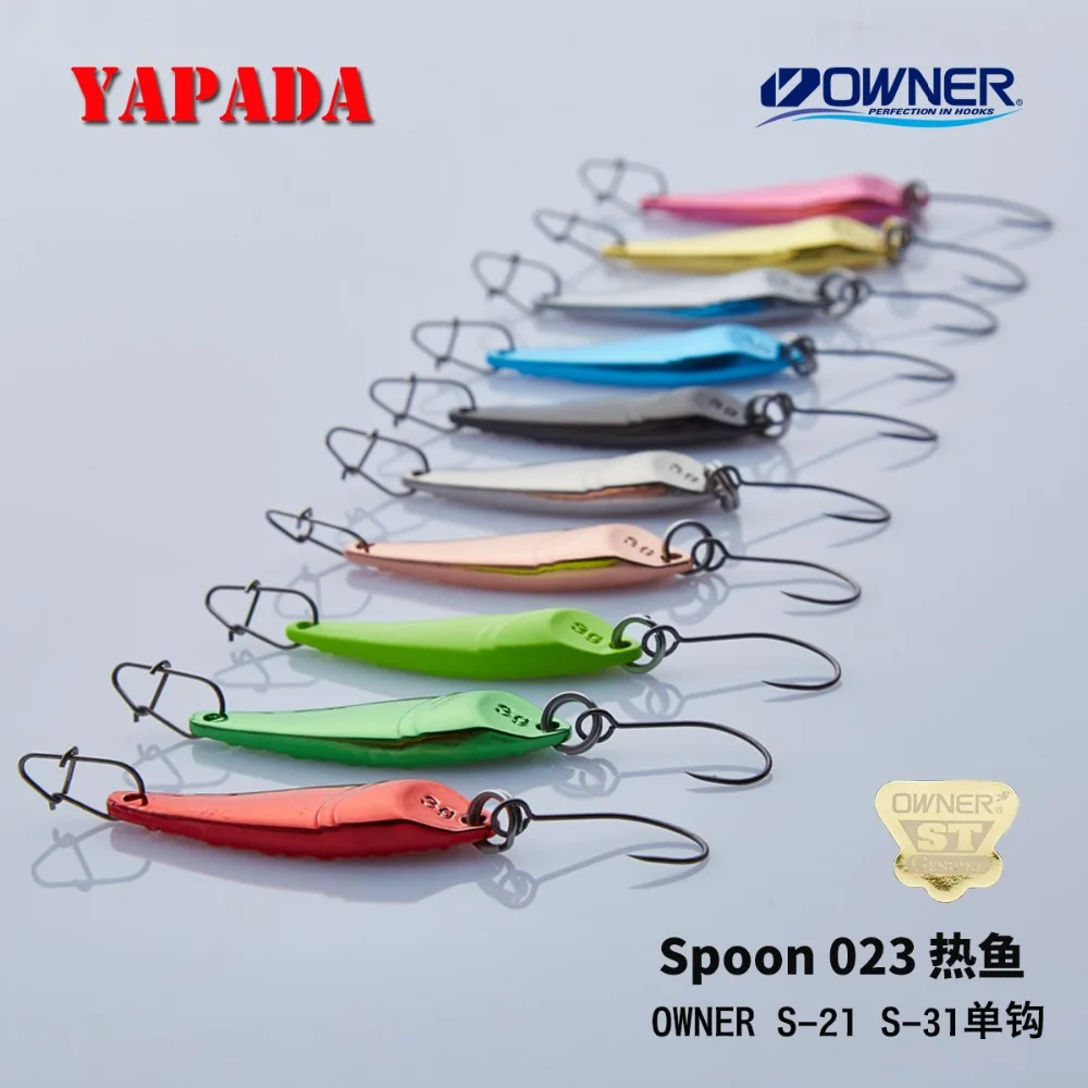 YAPADA Spoon 023 рыболовные приманки 2 г 3 5 с одиночным крючком 28 32 40 мм цветные из сплава