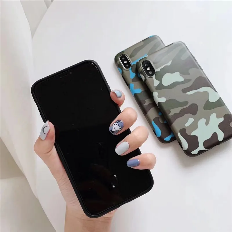 Армейский зеленый чехол для телефона iPhone XS Max XR X Camo противоударный 6 6s 7 8 Plus модный
