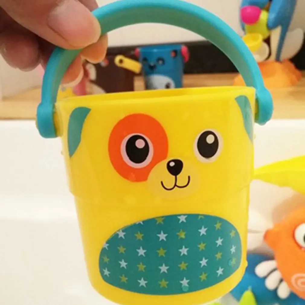 Baby shower маленькое ведро цвет стек Душ Животных портативное ванная комната играть