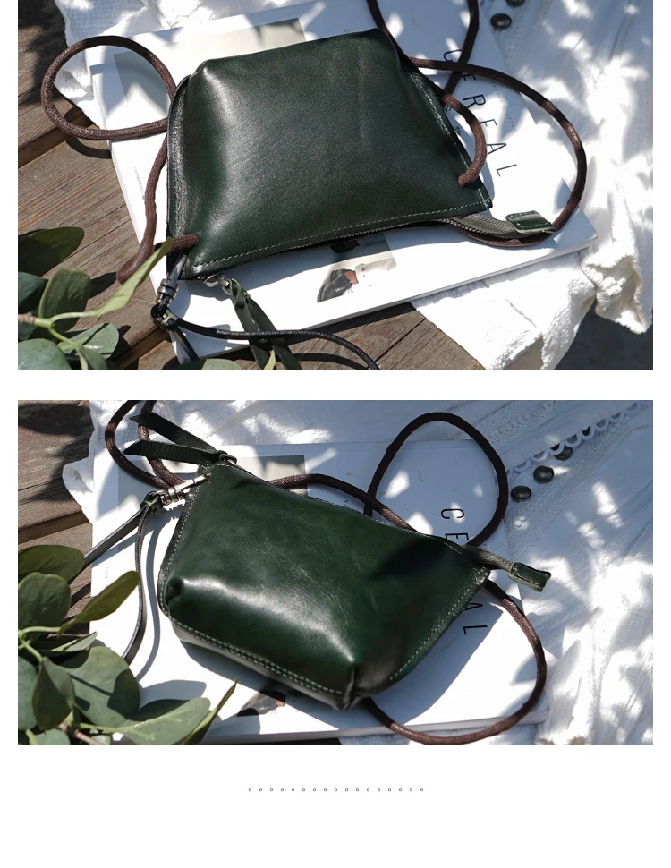 Literary Retro Designer Small Women Phone Handbag Real Leather Girls Tote Shoulder Purse Simple Classic Messenger Bag Body Bags | Багаж и