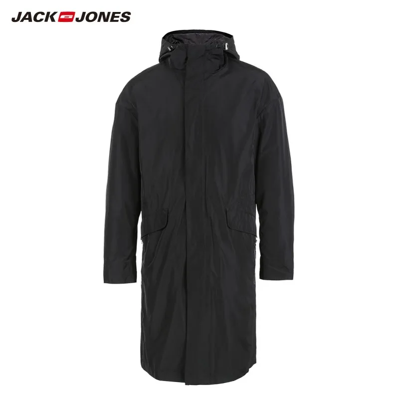 JackJones Мужская парка с капюшоном пальто длинное стеганое куртка мужская одежда