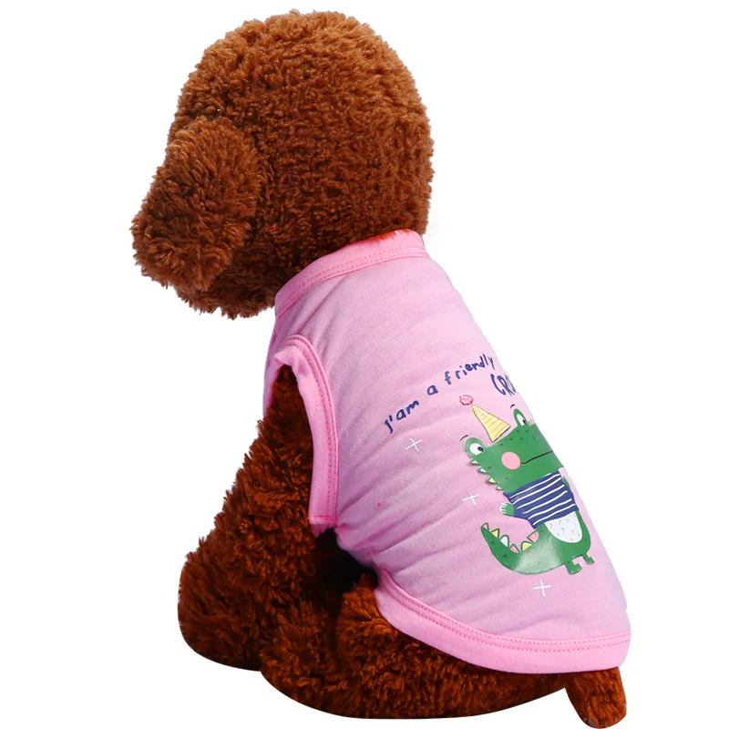 

2018 New Arrival Pet Dog Clothes Bomei Clothing Spring and Summer Cute Cartoon Printing Vest for Chihuahua Small Dogs