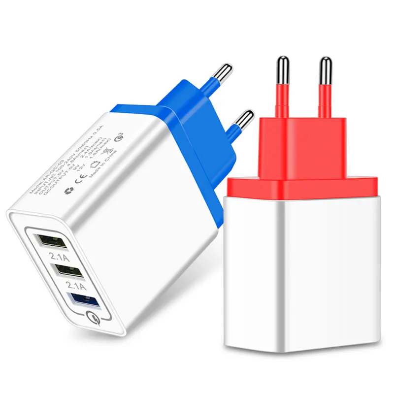 USB зарядное устройство Быстрая зарядка QC 3,0 для iPhone зарядное устройство 3 USB зарядное устройство для мобильного телефона для samsung s10 Xiaomi Mi 9 huawei быстрое зарядное устройство