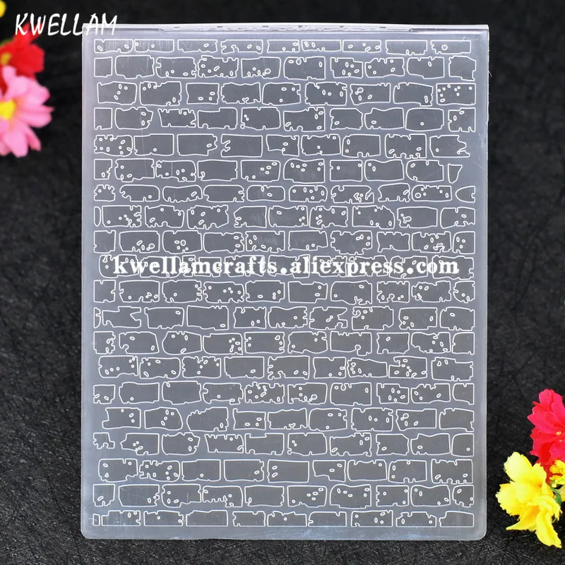 Пластиковая папка для тиснения с кирпичной стеной скрапбукинга альбом сделай