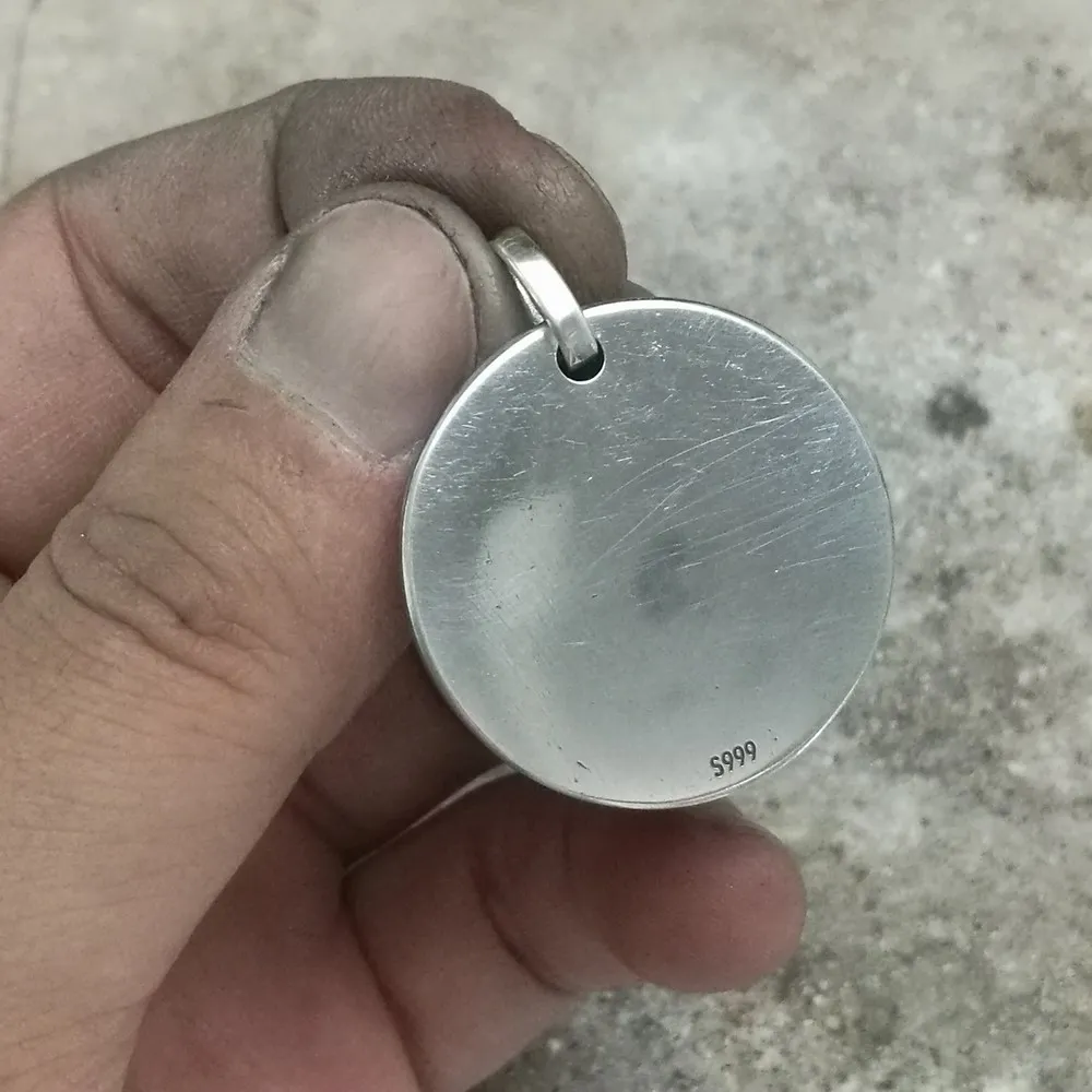 999 Стерлинговое Серебро король льва Dogtag лазерная гравировка Высокая детализация Мужская Байкерская панк Подвеска 9X304
