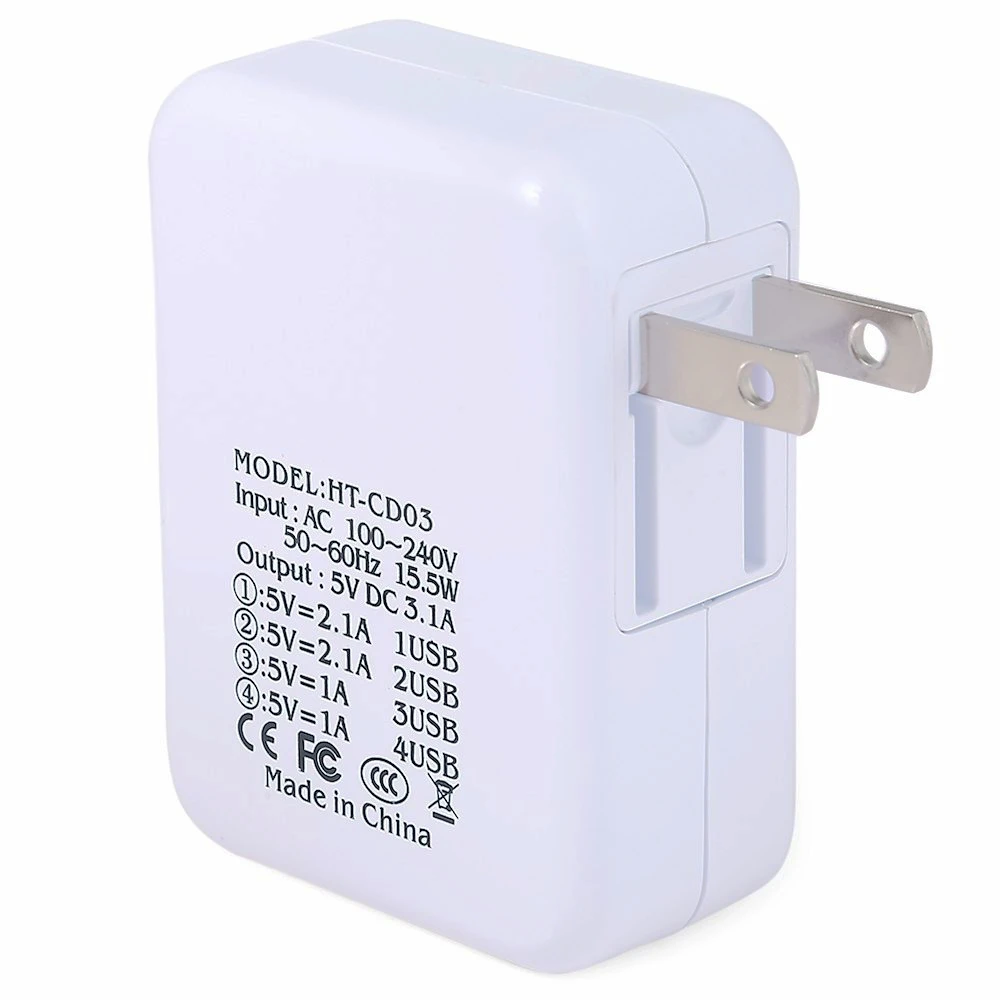 Универсальное зарядное устройство с 4 портами США/ЕС usb-адаптер питания для
