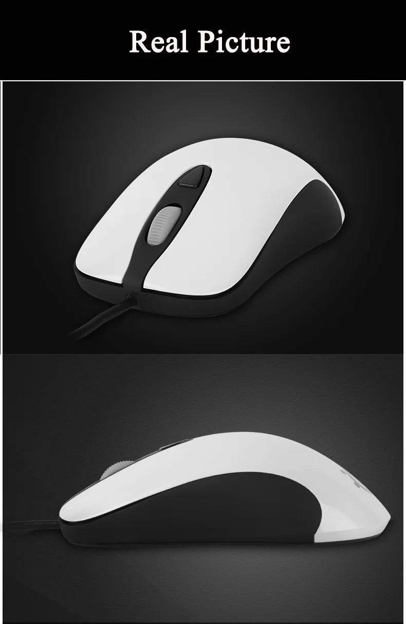 Оригинальная оптическая игровая мышь Steelseries KINZU V3, 4000 dpi, 4 кнопки, проводная USB компьютерная мышь белого цвета