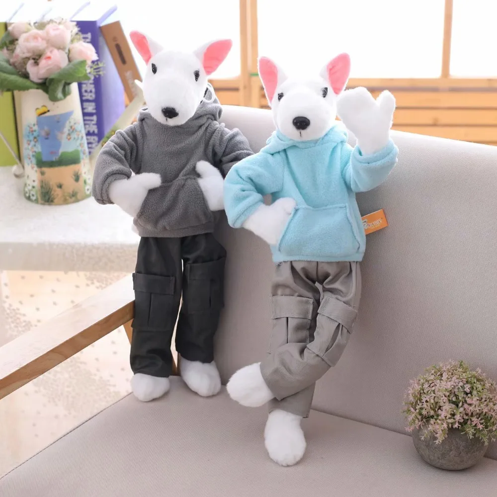 Плюшевая игрушка Bull Terrier Спортивная собака шарнирная плюшевая подвижные длинные