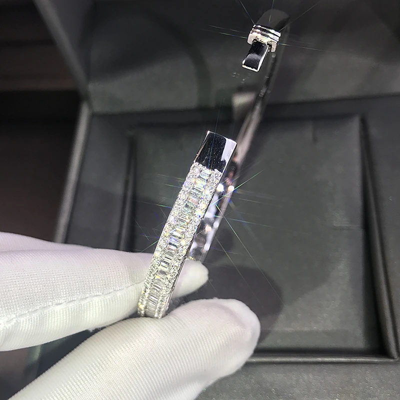 Роскошные ювелирные изделия из стерлингового серебра 925 пробы огранка принцессы