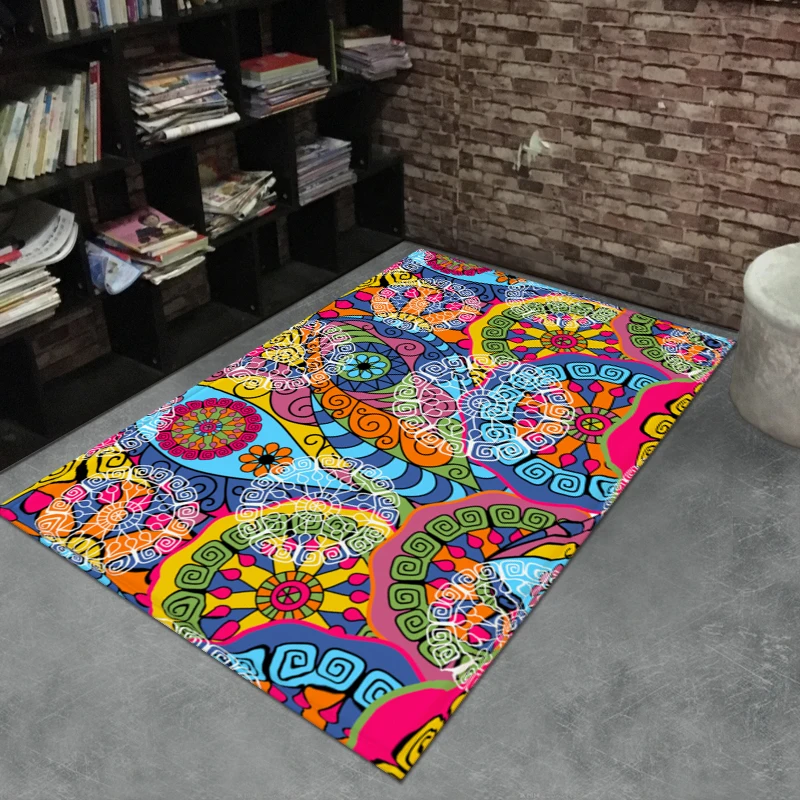 Элегантный Ретро-ковер LIU в полоску с цветами для гостиной спальни прикроватной