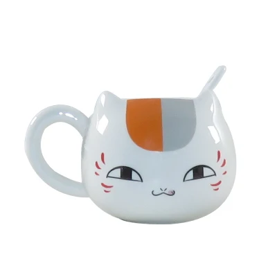 B Творческий Нацумэ книга друзей Nyanko Sensei кафе лицо милый катрун керамика Белый Кот живот чай чашка керамика кружка подарок - Цвет: B