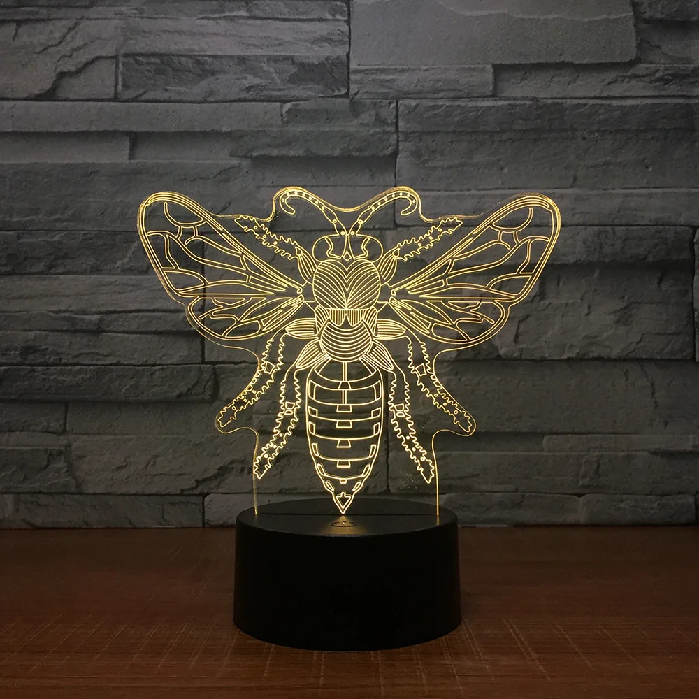2018 Новый Бабочка 3d светильник светильники Красочные ночника Usb Питание сенсорный