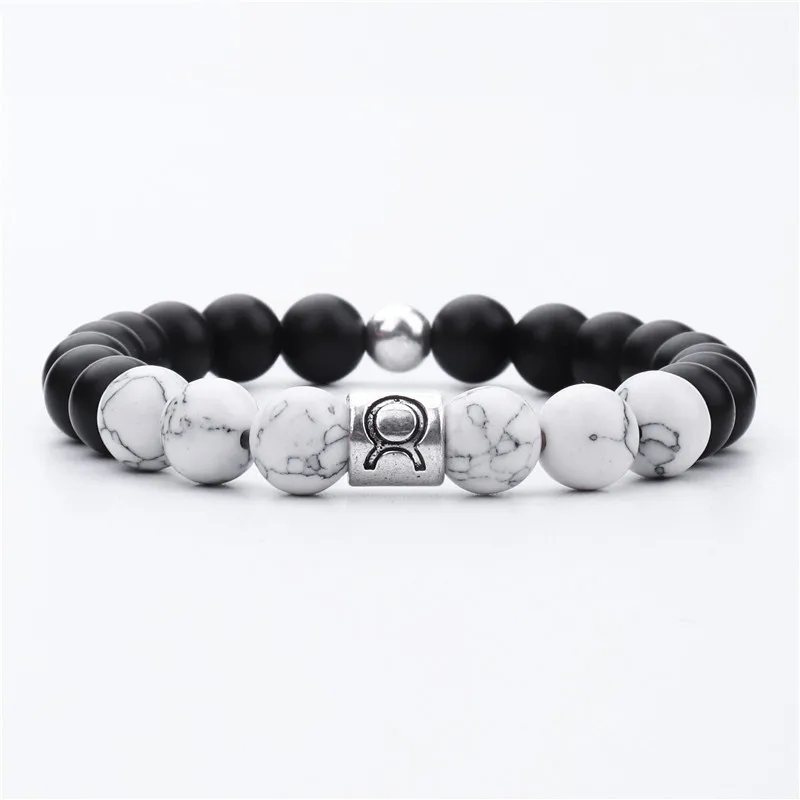DIEZI Винтаж для мужчин черный белый цвет ручной работы Strand браслет женщин Jewelry 12
