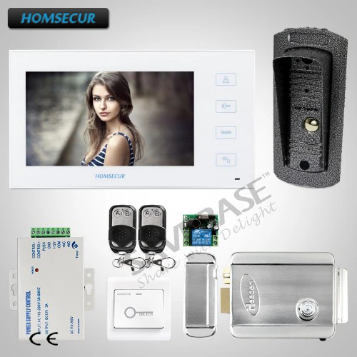 HOMSECUR 7-дюймовая система видеозвонков на входную дверь + металлическая крышка с