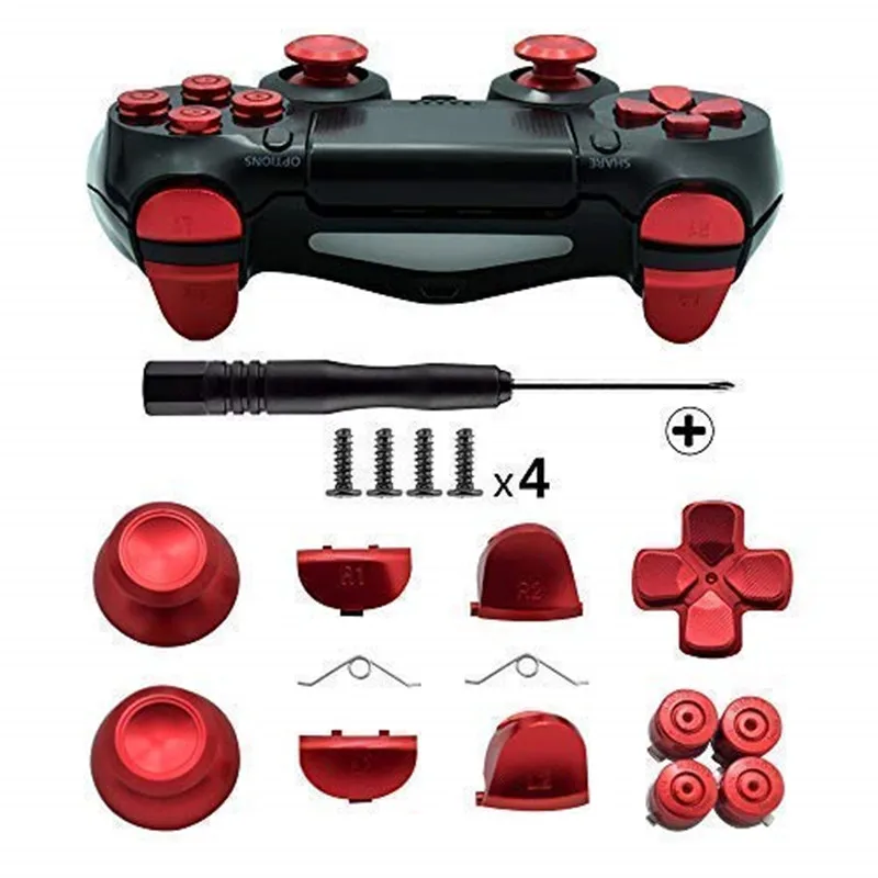 Металлические кнопки для Playstation 4 алюминиевые аналоговые джойстики аналогового