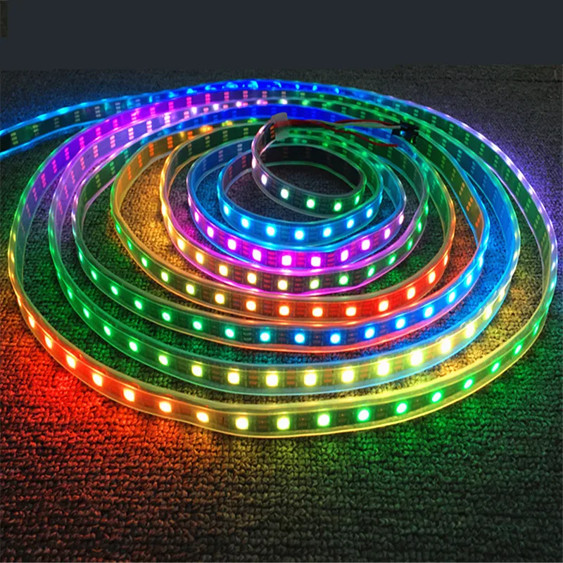 WS2812B Светодиодная лента индивидуально Адресуемая RGB умная Пиксельная полоса 1 м/4