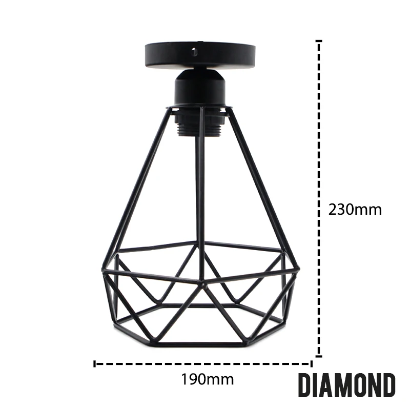 Фото Vintage Iron Black Ceiling Light LED Shade Industrial Modern Lamp Nordic Lighting Cage Fixture Home Living Room Decor Лампы и Vintage Iron Black Ceiling Light LED Shade Industrial Modern Lamp Nordic Lighting Cage Fixture Home Living Room Decor Лампы и