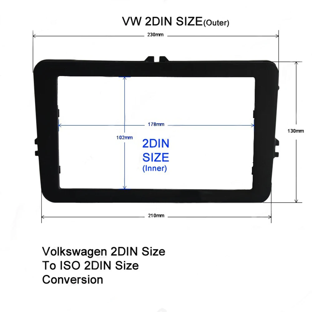 Автомагнитола с двойной рамой Din для Volskwagen VW Polo Passat Touran Jetta Golf EOS FOX комплект