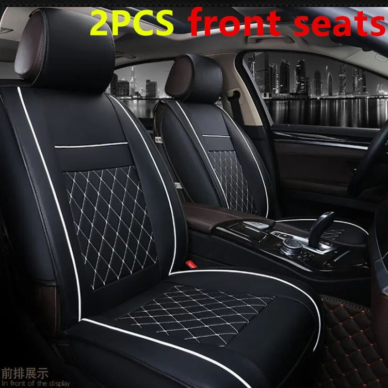 2PC Standard Edition Кожаные автомобильные чехлы для vw аксессуары для Polo passat b6 b5.5 b7 b8 vw golf 5 golf 6 7 touran tiguan jetta Автомобильные аксессуары - Название цвета: 2PC Standard Edition