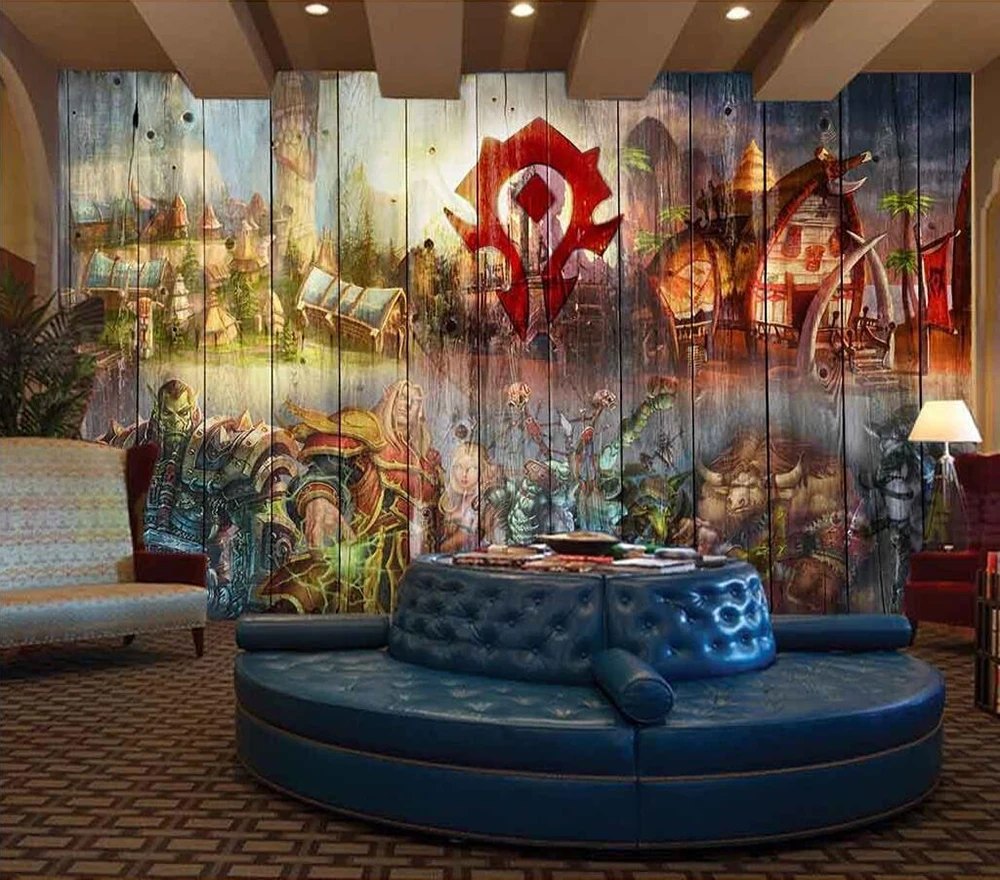 Декоративные обои World of warcraft этнический Ретро деревянный фон настенная живопись
