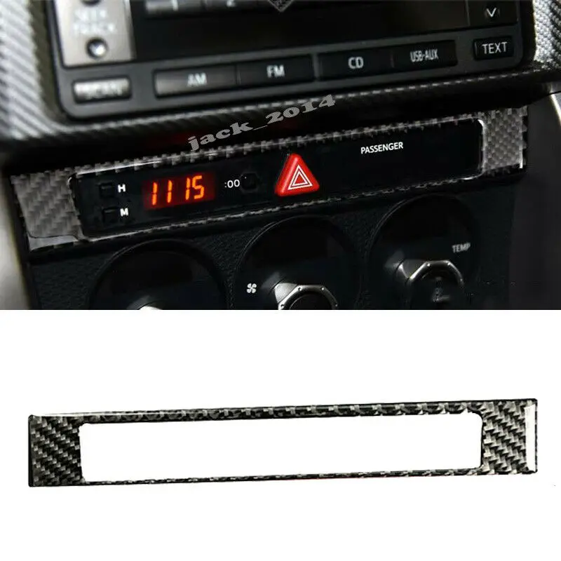 

Car Central Clock Display Panel Trim Real Carbon Fiber For Toyota 86 Subaru BRZ