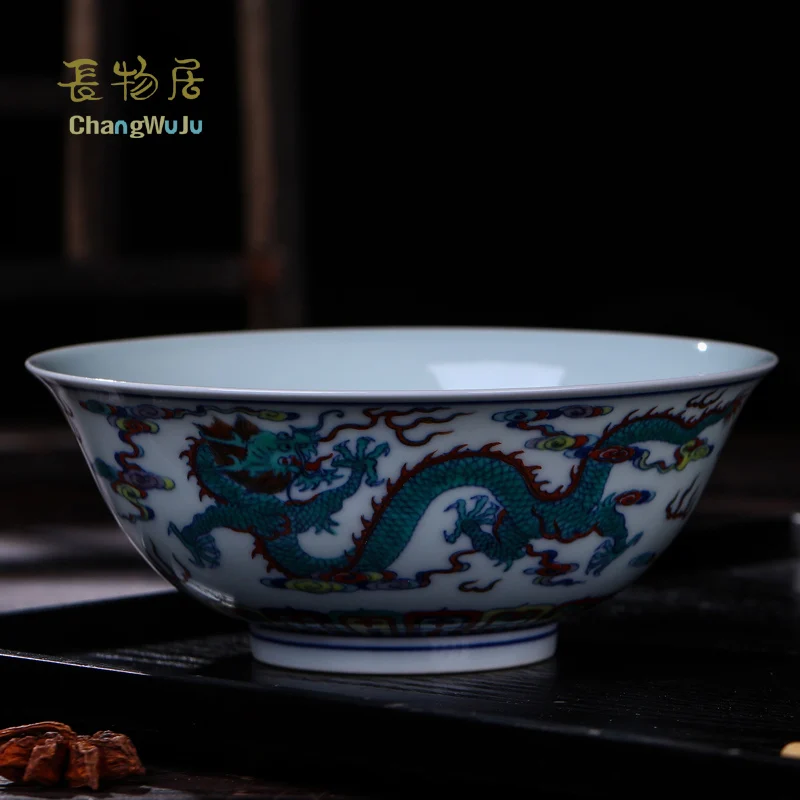 Changwuju в Jingdezheng китайские миски ручной работы синий и белый clashing цвет супа или noddle чаша в стиле древних