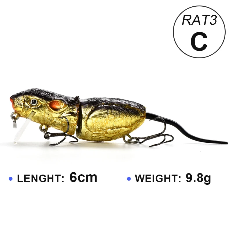 RAT Lure 3-03 1 шт. Рыбалка приманки реалистичные Мышь Crankbait яркие Плавание приманки 9 см 20,5 г 3D глаза реалистичные приманки воблер снасти Рыбалка кремния - Цвет: RAT Lure 3-03