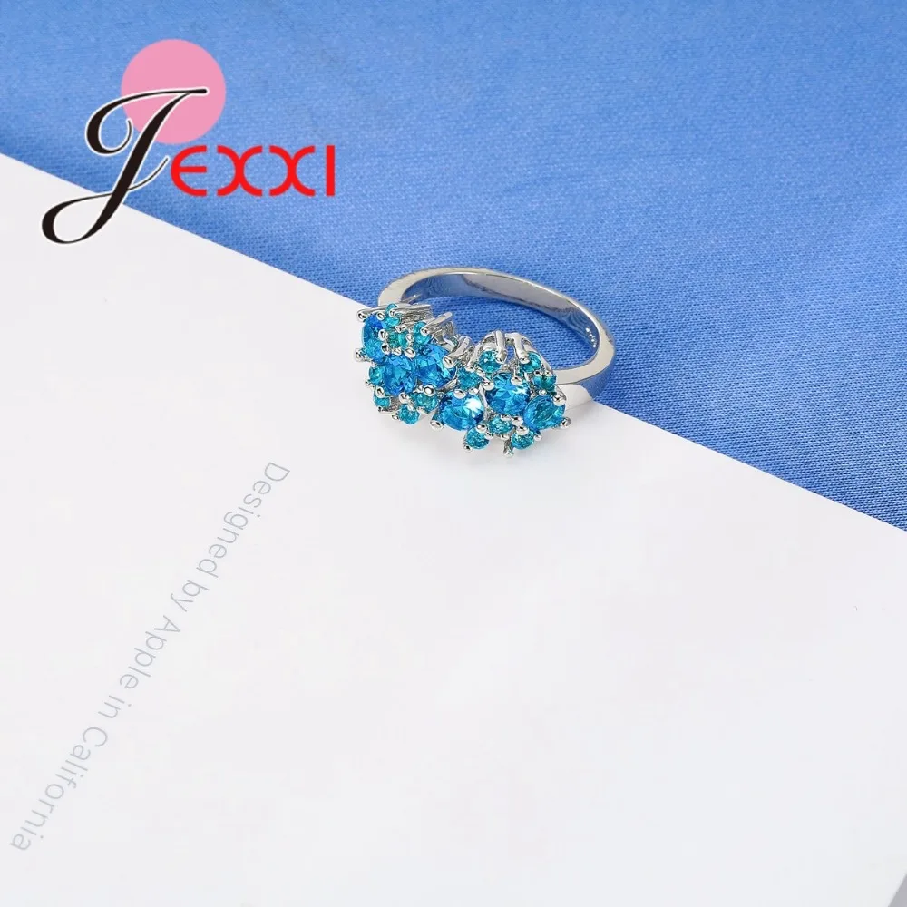 Новое поступление изысканное уникальное Ювелирное кольцо AAA CZ Кристалл синий