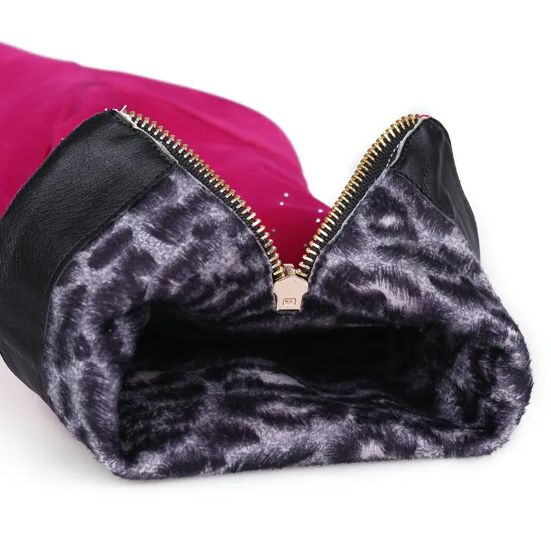 2019 г. женские Эрогенные колено высокие Женские ботинки с круглым носком 10 см