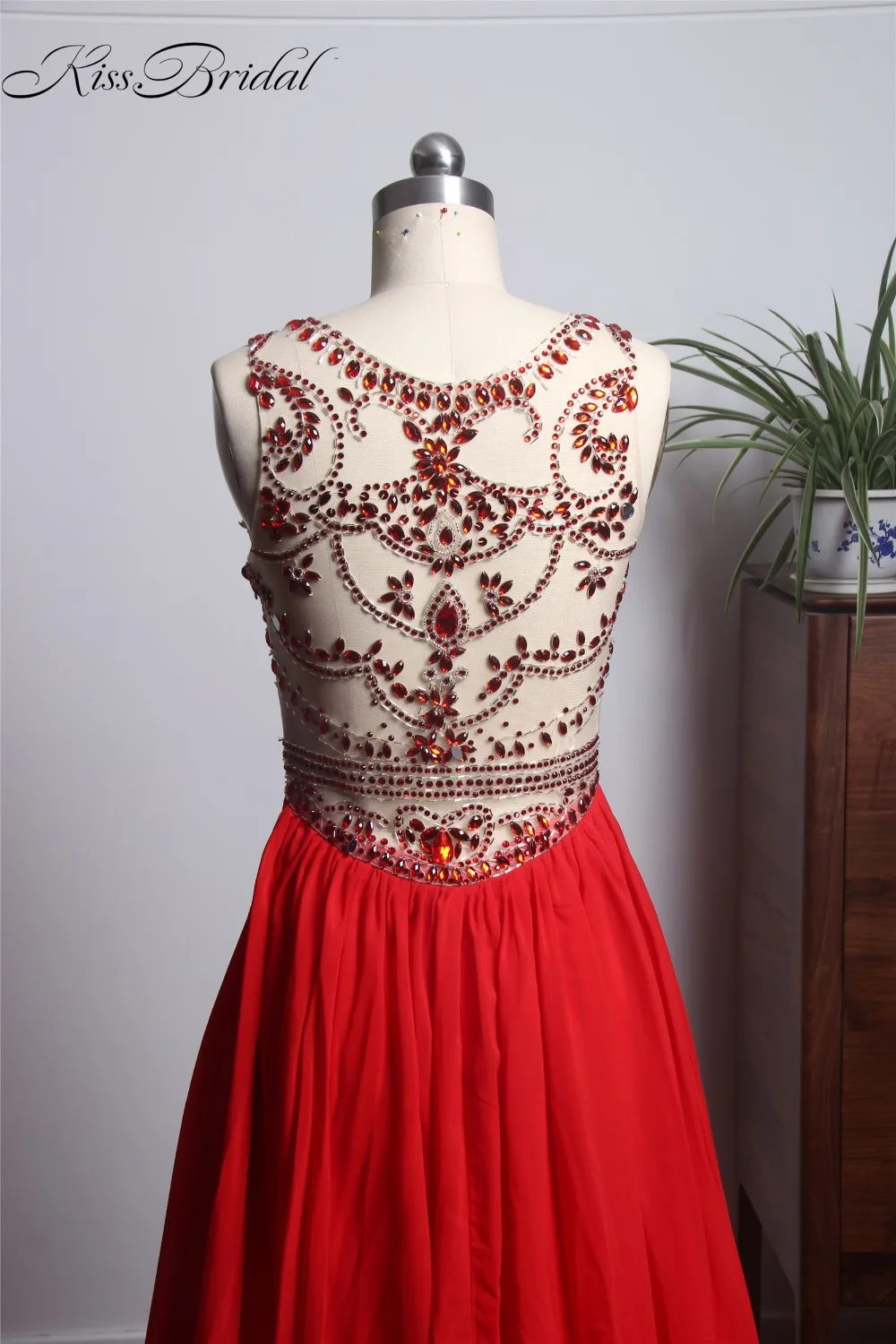 Vestidos de festa новые красные Выпускные платья 2018 с глубоким вырезом без рукавов