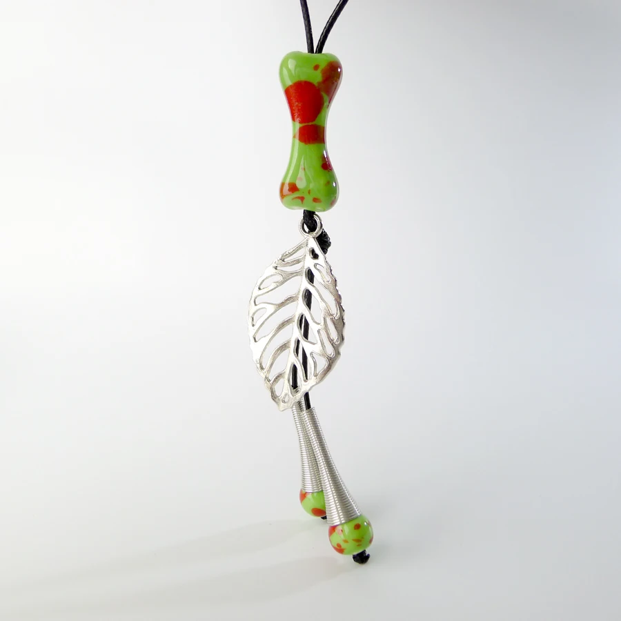 

Jingdezhen Ceramic Bone Jewelry Long Rope Ceramic Beads pendant Necklaces Handmade DIY fashion Necklace for women #EY213